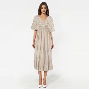 World Market Mira Cotton Kaftan Midi Dress